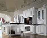 纯白色复古典雅吸塑整体厨房橱柜